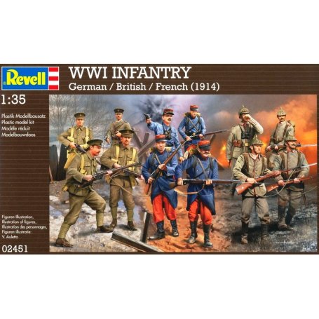 REVELL 02451 1/35 Set WWI German/British/French