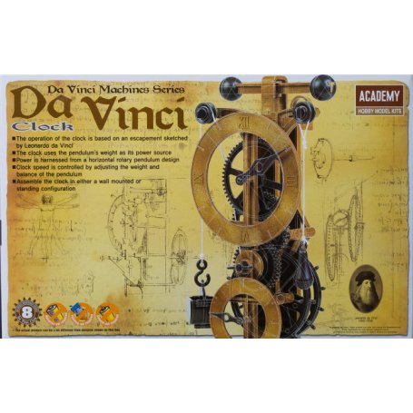 Educational Machine Series Plastic Model Kit Academy 18150 Da Vinci Clock 