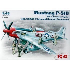 ICM 1:48 North American P-51D Mustang w/USAF personnel