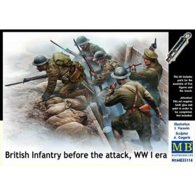 MB 1:35 BRITISH INFANTRY BEFORE ATTACK / WWI | 5 figurines | 