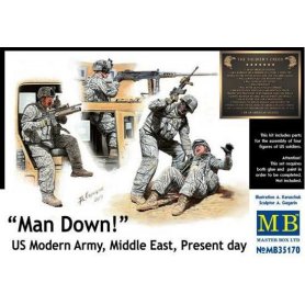MB 1:35 MAN DOWN! / US MODERN ARMY / MIDDLE EAST | 4 figurines | 