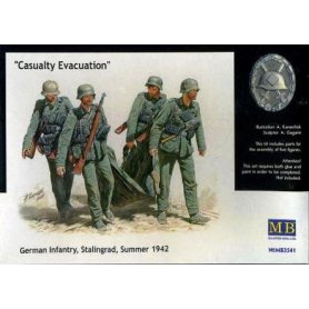 MB 1:35 German infantry CASUALTY EVACUATION / Stalingrad 1942 | 5 figurines |
