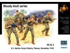 MB 1:35 BLOODY ATOLL SERIES 2 / US Marine Corps infantry TARAWA / 1943 | 5 figurines |