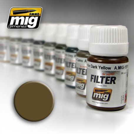Ammo of MIG FILTER Brown for Desert Yellow