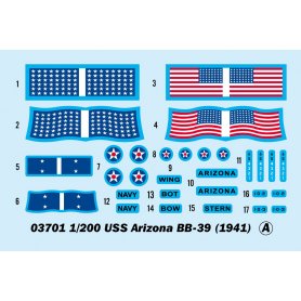 TRUMPETER 03701 1/200 USS ARIZONA