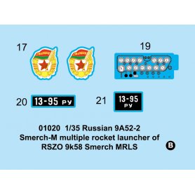 Trumpeter 1:35 01020 9A52-2 Smerch-M multiple rocket