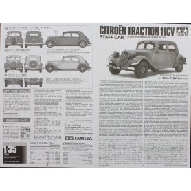 Tamiya 1:35 Citroen Traction 11CV - Staff Car