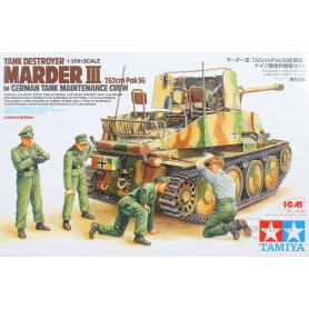 Tamiya 1:35 89751 Marder III 7.62cm PAK36 w/German Field Maint Crew