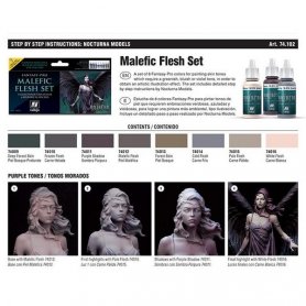 Zestaw farb Vallejo Malefic Flesh Set 8x17ml