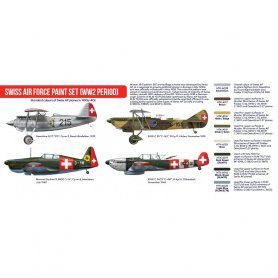 HATAKA HTKAS15 Swiss Air Force Paint Set (WW2 peri
