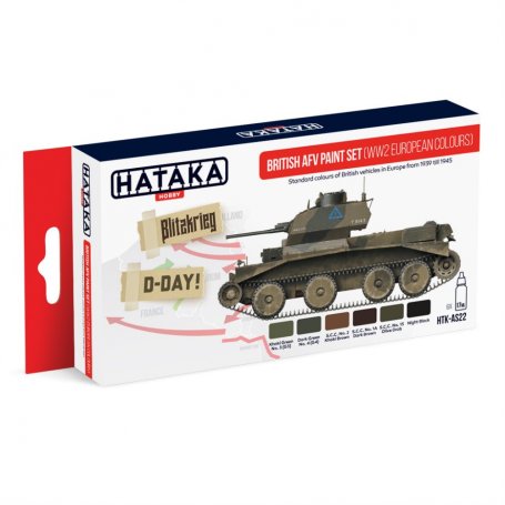 HATAKA HTKAS22 British AFV paint set (WW2 European