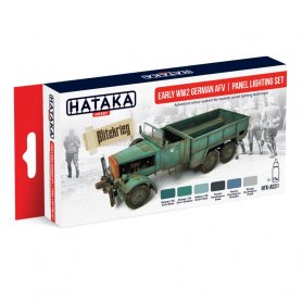 Hataka AS031 RED-LINE Zestaw farb EARLY GERMAN AFV - WWII - PANEL LIGHTING SET