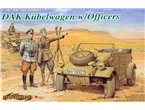 Dragon 1:35 Volkswagen Type 82 Kubelwagen / DAK and w/officers