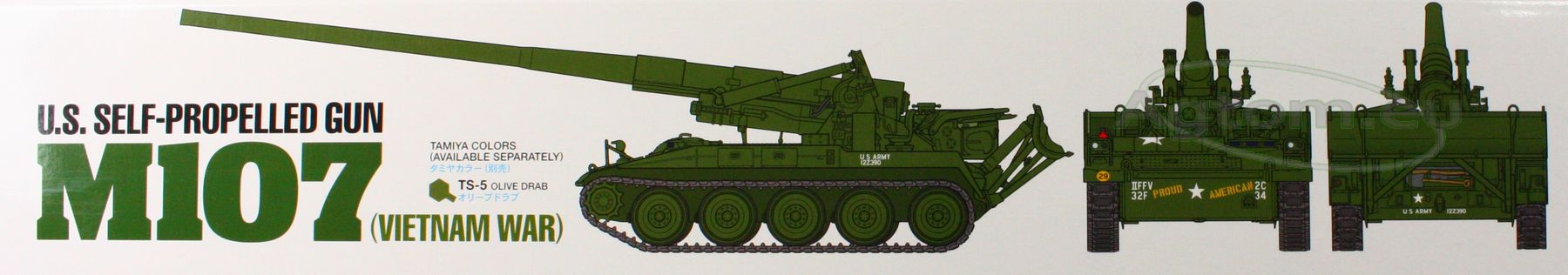Tamiya 1/35 U.s. Self-propelled Gun M107 Vietnam War Model Kit
