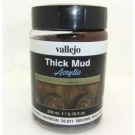 Vallejo THICK MUD Brown Mud / brązowe błoto - masa modelarska / 200ml