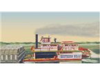 Lindberg 1:96 Southern Bell Paddle-Wheel Powered Steamboat