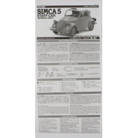 Tamiya 1:35 35321 Simca 5 Staff Car - German Army