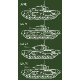 Italeri 15760 1/56 WWII Churchil Mk.III/IV/A