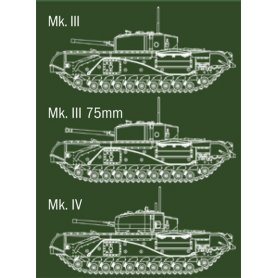 Italeri 15760 1/56 WWII Churchil Mk.III/IV/A