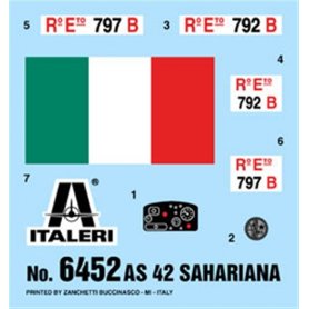 Italeri 1:35 6452 CAMIONETTA AS 42 SAHARIANA