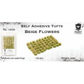 Kwiatki Beige Flowers 6mm
