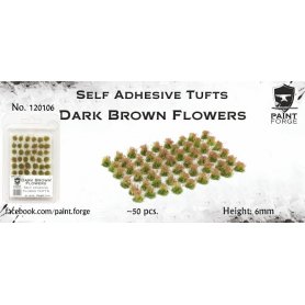 Kwiatki Dark Brown Flowers 6mm