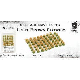 Kwiatki Light Brown Flowers 6mm
