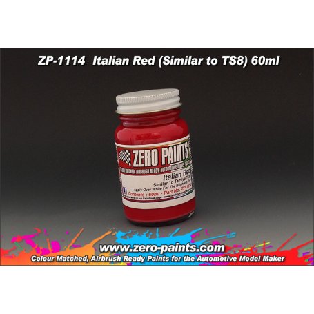 Farba Zero Paints 1114 Italian Red Similar to TS8 60ml