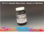 Zero Paints 1113 Farba metaliczna METALLIC BLACK - SIMILAR TO TAMIYA TS-40 - 60ml