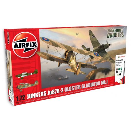 Airfix 1:72 Ju-87b Stuka + Gloster Gladiator
