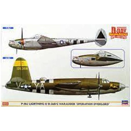 HASEGAWA 02091 P-38&B-26 B/C OVERL.