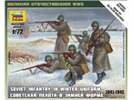 Zvezda 1:72 SOVIET INFANTRY IN WINTER UNIFORM / 1941-1942 | 5 figurek |
