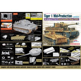 Dragon 1:35 Tiger I Mid-Production w/Zimmerit mit Borgward IV Ausf.A Heavy Demolition Charge Vehicle