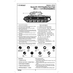 Trumpeter 1:72 Russia KV-1(Model 1942) Simplified Turret