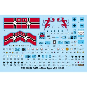 Trumpeter 06801 1/48 DKM U-Boat Type VIIC U-552