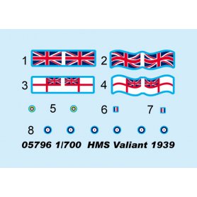 Trumpeter 1:700 HMS HMS Valiant 1939