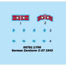 Trumpeter 1:700 German Zerstorer Z-37 1943