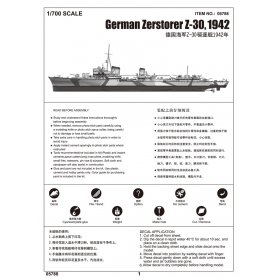 Trumpeter 1:700 German Zerstorer Z-30 1942