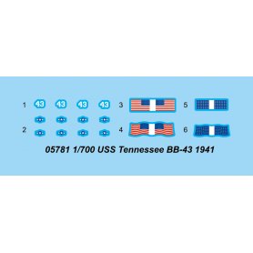 Trumpeter 1:700 USS Tennessee BB-43 1941