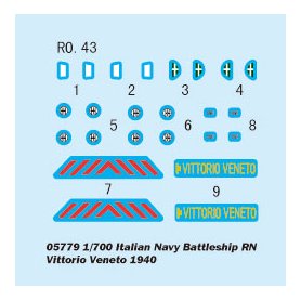 Trumpeter 1:700 Italian Navy Battleship RN Vittorio Veneto