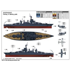 Trumpeter 1:700 USS Maryland BB-46 1945