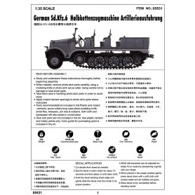 Trumpeter 1:35 German Sd.Kfz.6 Halbkettenzugmaschine Artillerieausfuhrung