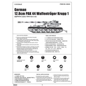 Trumpeter 1:35 12.8cm PAK 44 Waffentrager Krupp 1