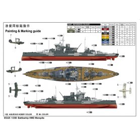 Trumpeter 1:350 Battleship HMS Warspite 1942 