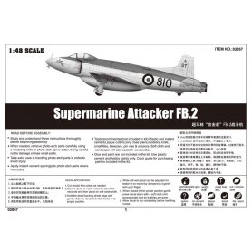 Trumpeter 1:48 Supermarine Attacker FB.2 Fighter 