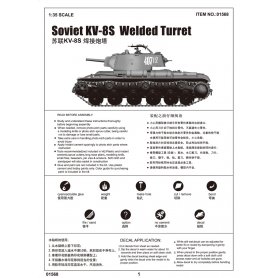 Trumpeter 01568 Kv-8S Weldet Turr.