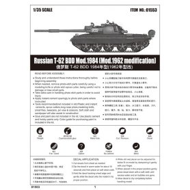 Trumpeter 1:35 Russian T-62 BDD Mod.1984 (Mod.1962 modification)