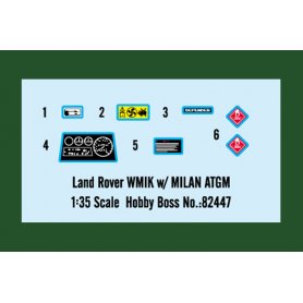 Hobby Boss 1:35 Land Rover WMIK w/ MILAN ATGM 