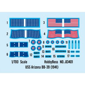 Hobby Boss 1:700 USS Arizona BB-39 (1941)