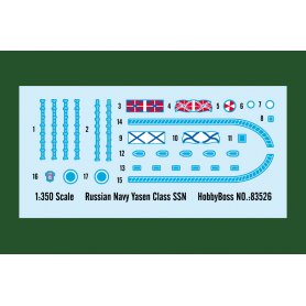 Hobby Boss 1:350 Russian Navy Yasen Class SSN 
